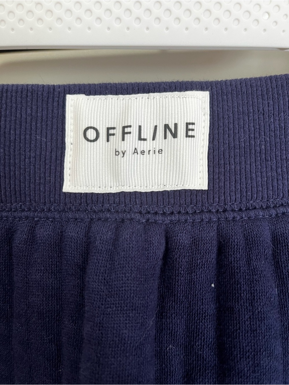 aerie Navy Ribbed Maxi Skirt with Front Slit - Picture 3 of 6